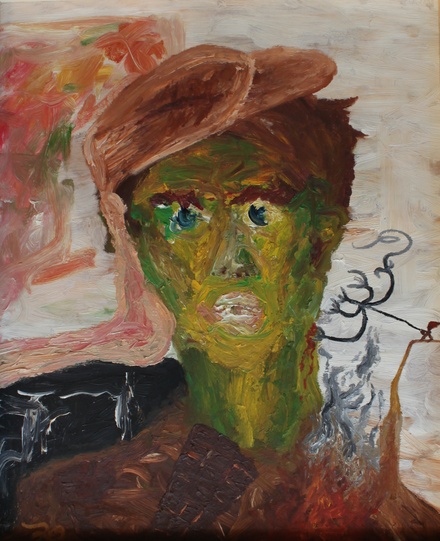 Selbstportrait | Öl auf Hartfaser | 55 x 45 cm | 2009